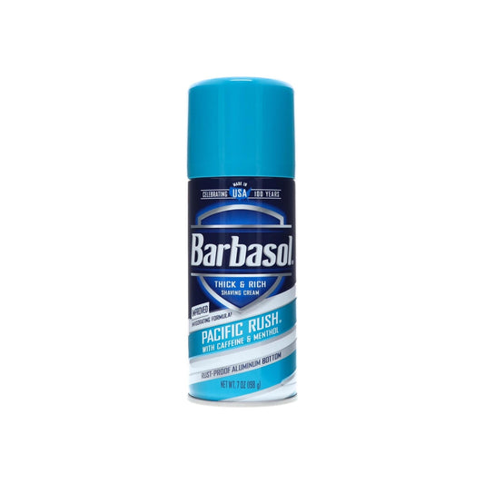 Barbasol Pacific Rush With Caffeine And Menthol Thick & Rich Shaving Cream 7 Oz