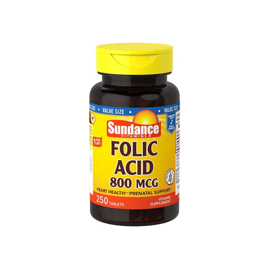 Sundance Vitamins Folic Acid 800 Mcg Tablets, 250 Ea