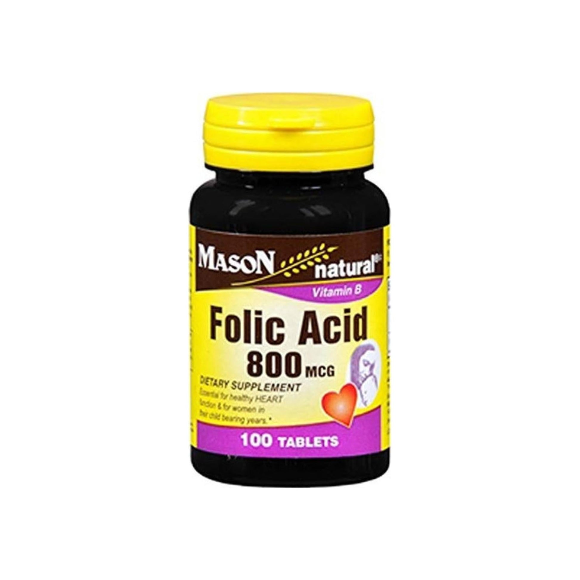Mason Natural Folic Acid 800 Mcg - 100 Ea