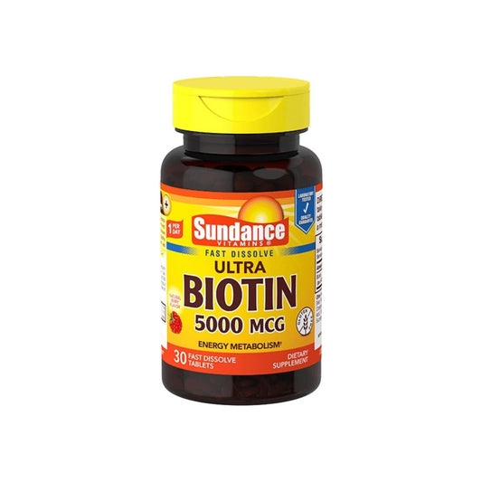 Sundance Vitamins Biotin 5000 Mcg Tablets, 30 Ea