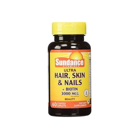 Sundance Vitamins Ultra Hair, Skin & Nails + Biotin 3000 Mcg, 60 Ea