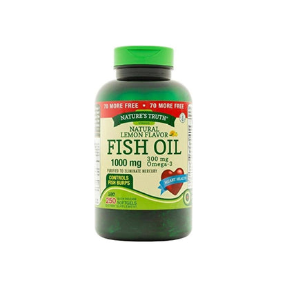 Nature'S Truth 1000 Mg Omega-3 Fish Oil Softgels, 250 Ea