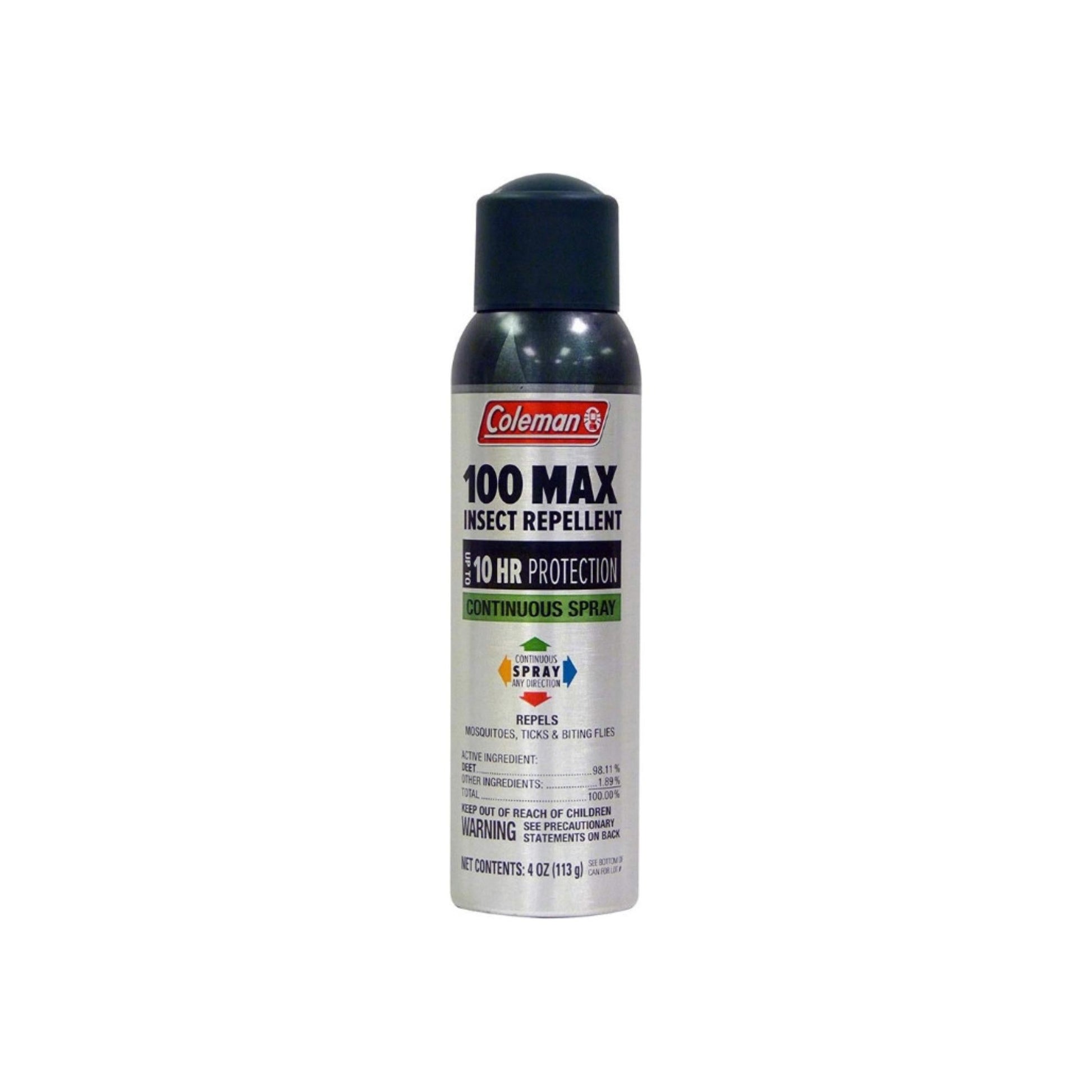 Coleman 100% Maximum Deet Insect Repellent Continuous Spray, 4 Oz