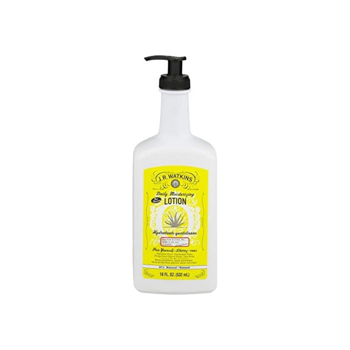 J.R. Watkins Daily Moisturizing Lotion With Aloe And Green Tea, 18 Oz