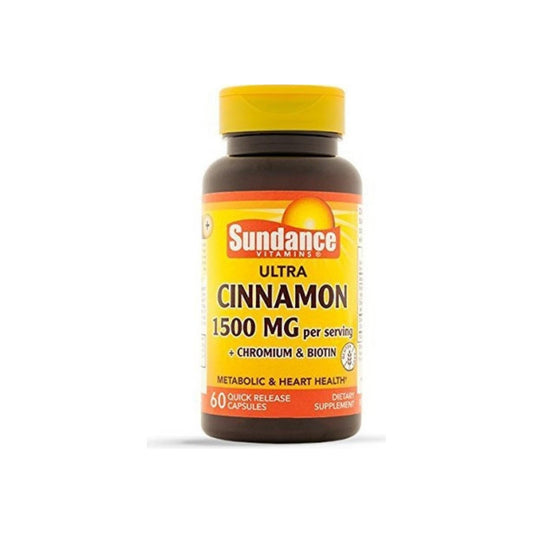 Sundance Ultra Cinnamon 1500 Mg Per Serving + Chromium & Biotin, 60 Ea
