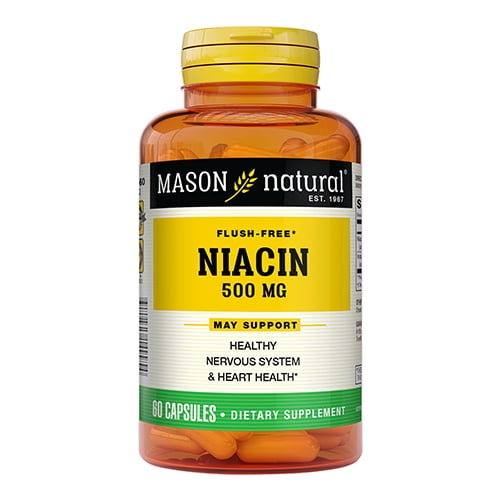 Mason Natural Niacin 500 Mg Inositol Hexanicotinate Flush Free Capsules - 60 Ea