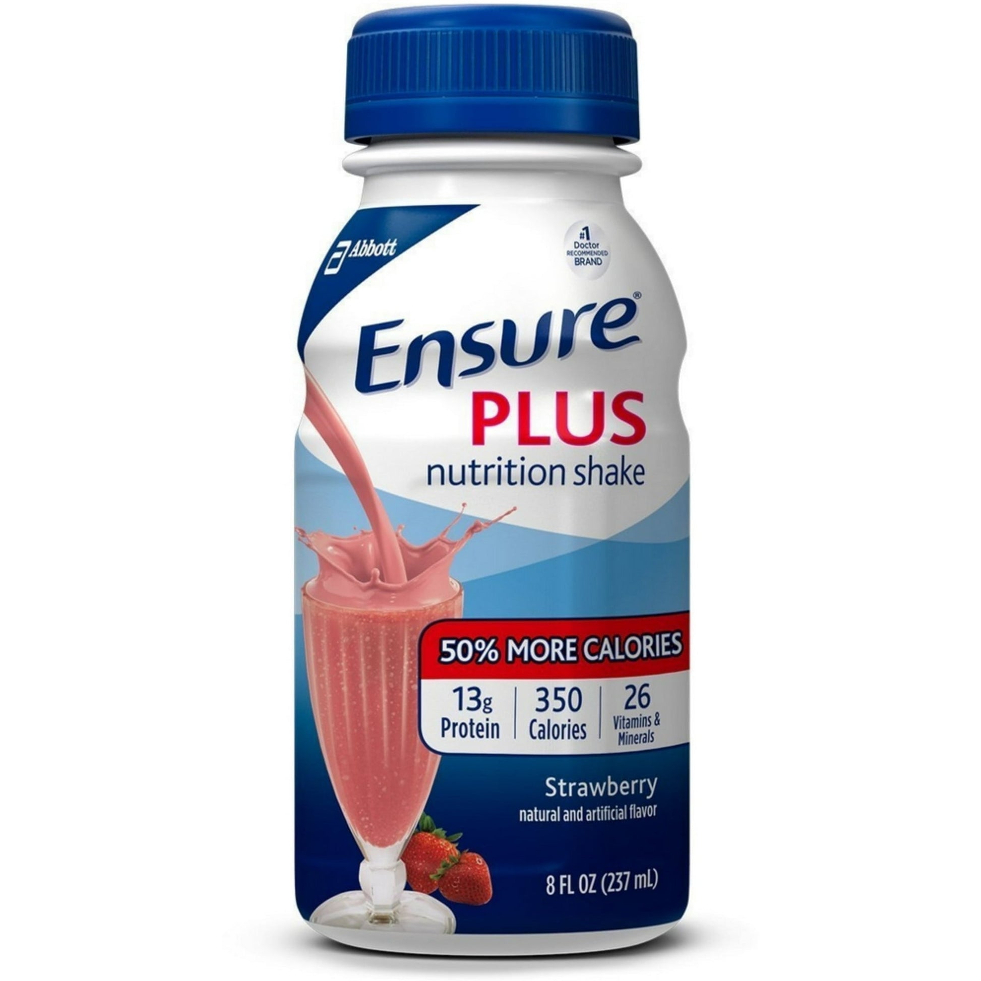 Ensure Plus Nutrition Shake, Strawberry 8 oz bottles
