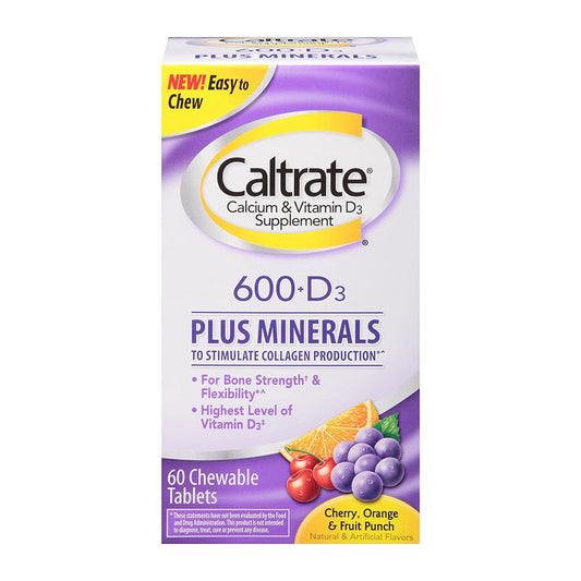 Caltrate 600 Plus D3 Calcium Supplement Soft Chews, Vanilla Creme - 60 Ea