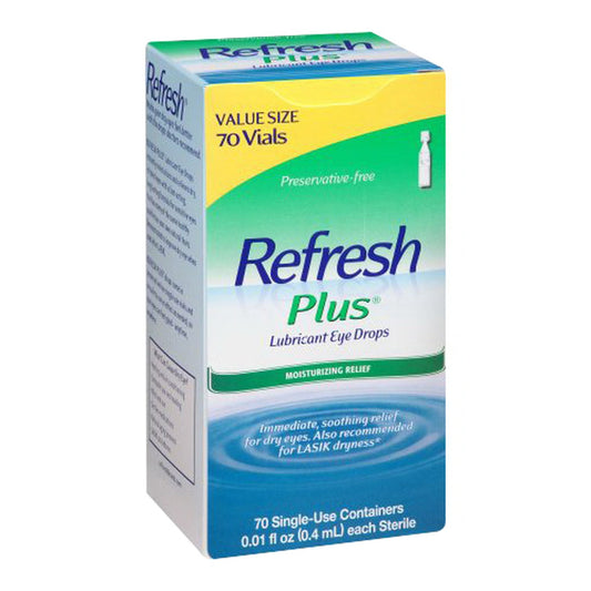Refresh Plus Lubricant Eye Drops Single-Use Containers 70 Each