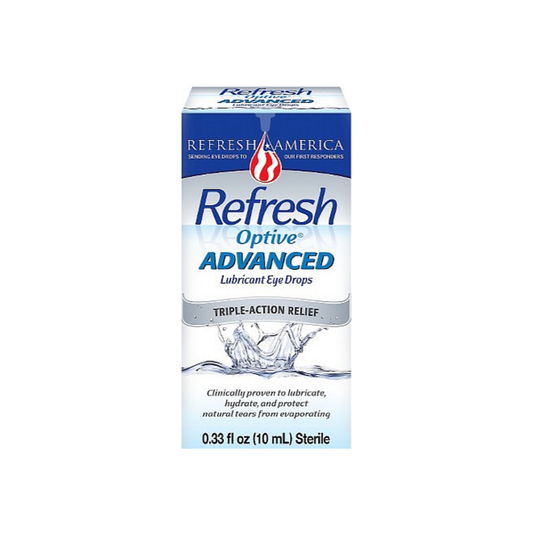 Refresh Optive Advanced Lubricant Eye Drops 10 Ml 0.33 Fl Oz