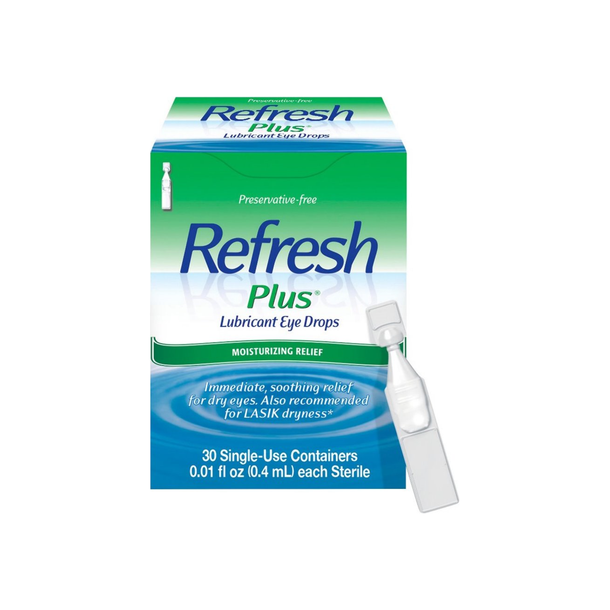Refresh Plus Lubricant Eye Drops Single-Use Containers 30 Each
