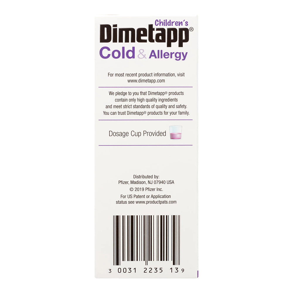 Dimetapp Children'S Cold And Allergy Syrup Grape - 4 Fl Oz