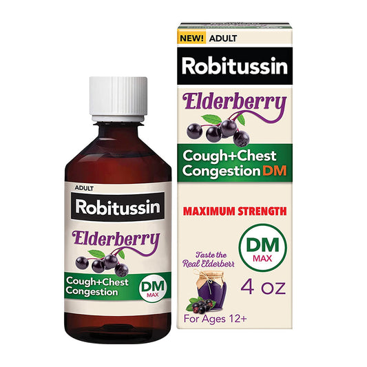 Robitussin Elderberry Cough & Chest Congestion Dm - 4 Fl Oz