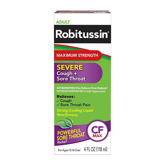 Robitussin Severe Cough & Sore Throat Relief - 4 Oz