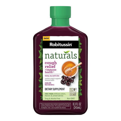 Robitussin Naturals Cough Plus Immune Health CareDietary Supplement 8.3Oz