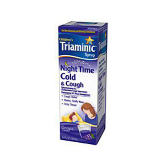 Triaminic Nighttime Cold And Cough Grape Syrup - 4 Oz