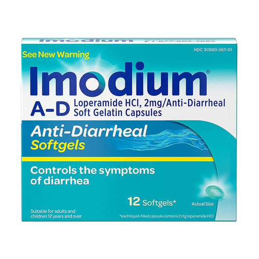 Imodium Diarrhea Relief Softgels, 12 Ea
