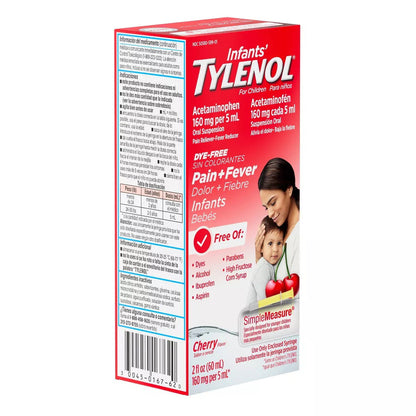 Infants' Tylenol Liquid Medicine - Dye-Free Cherry - 2 Fl Oz