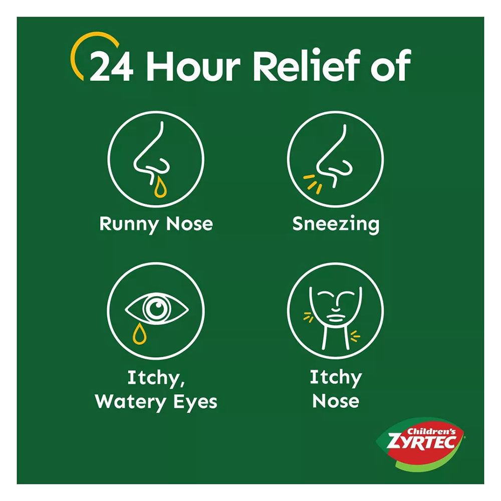 Zyrtec Children'S Dye-Free Chewables For 24 Hour Allergy Relief, 24 Count