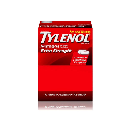 Tylenol Extra Strength Pain Reliever & Fever Reducer Caplets, Two-Pack, 50 Ea