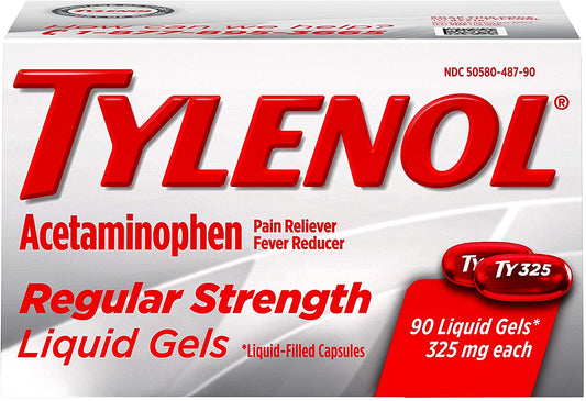 Tylenol 325 Mg Regular Strength Pain Relief Liquid Gels, 90 Ea