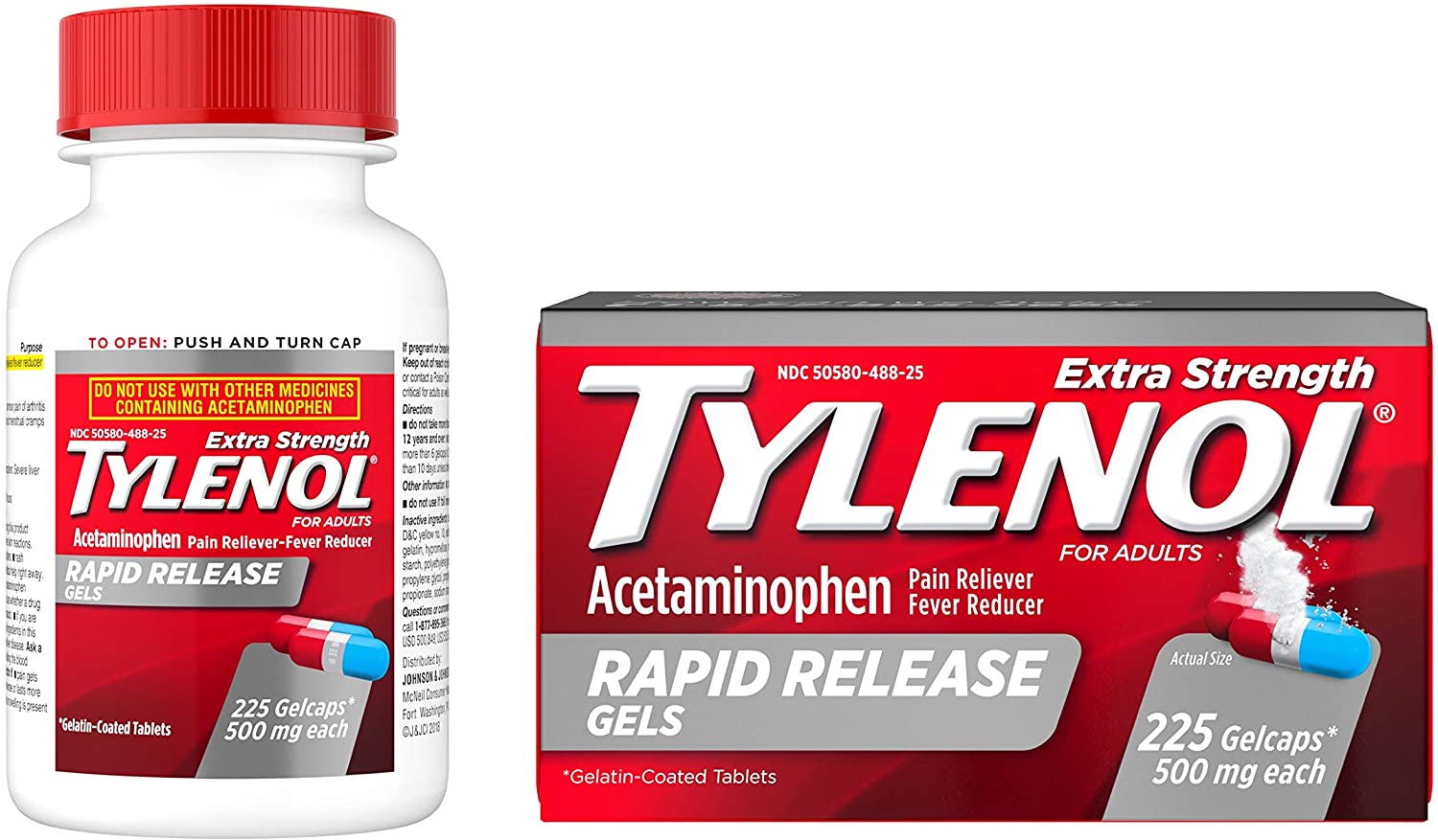 Tylenol Extra Strength Rapid Release Gels - 225 Count