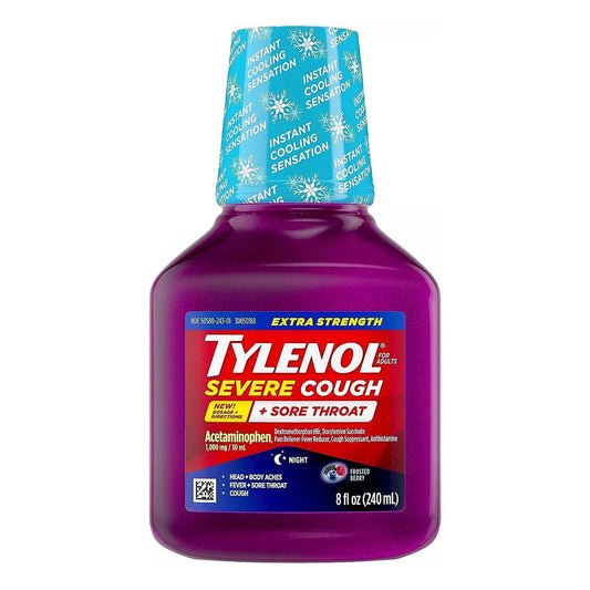 Tylenol Severe Cough & Sore Throat Nighttime - 6 Fl Oz