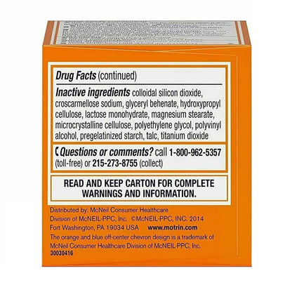 Motrin Pm Caplets, 200 Mg Ibuprofen & 38 Mg Sleep Aid, Nighttime Relief For Minor Pains, 80 Ct.