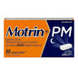 Motrin Pm Caplets, 200 Mg Ibuprofen & 38 Mg Sleep Aid, Nighttime Relief For Minor Pains, 80 Ct.