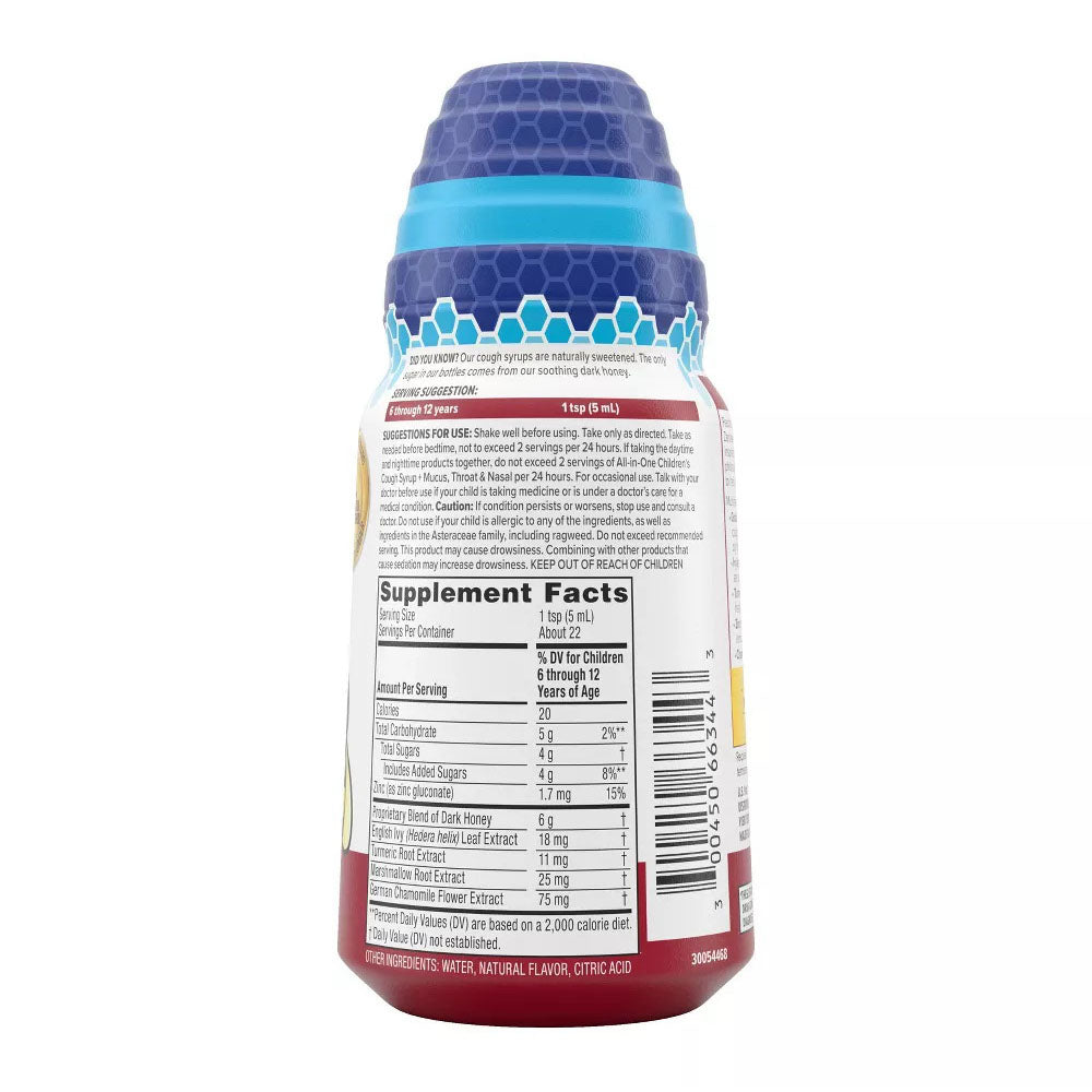 Zarbee'S Kids Nighttime Cough Syrup, Honey & Turmeric - 4 Fl Oz
