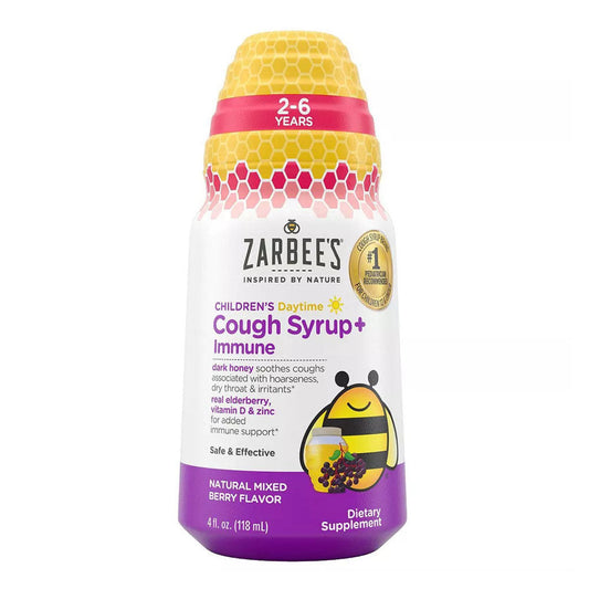 Zarbee'S Naturals Cough Syrup + Mucus & Immune Natural Berry Flavor - 4 Oz