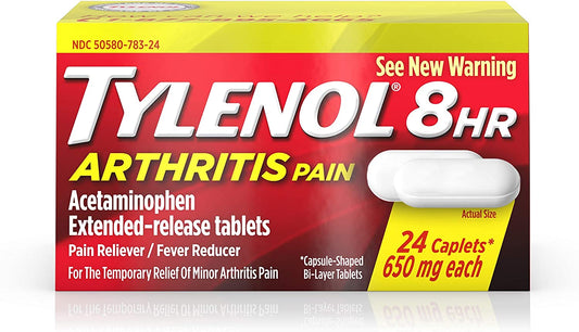 Tylenol 8 Hour Arthritis Pain Tablets With Acetaminophen For Joint Pain, 24 Ct