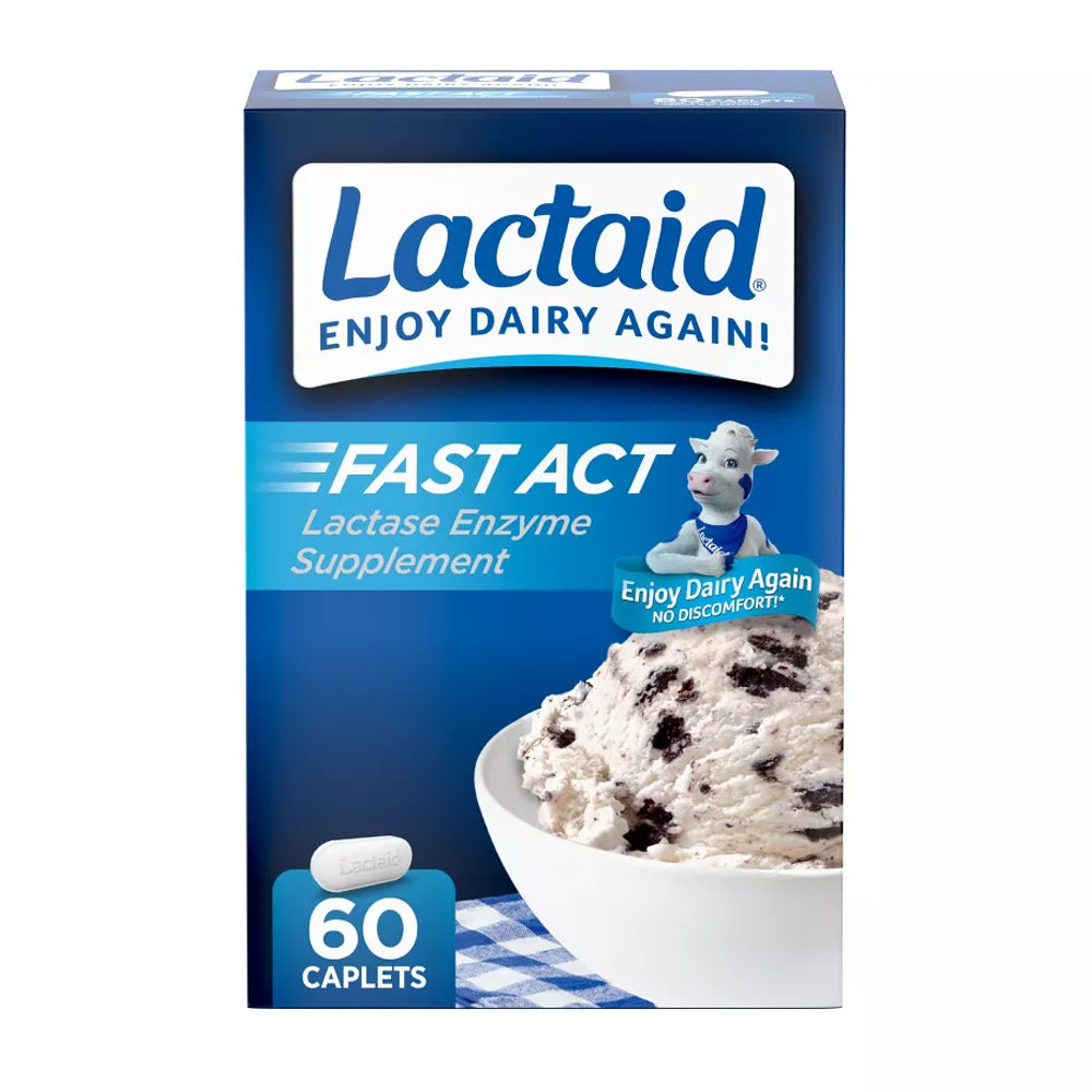 Lactaid Fast Act Gas Relief Caplets - 60 Each