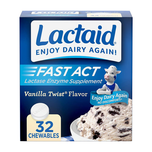 Lactaid Fast Act Chewables Vanilla Twist