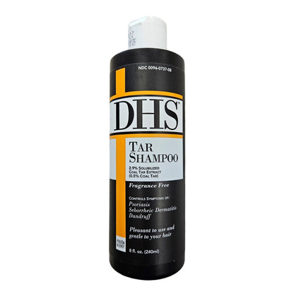 Dhs Solublized Coal Tar Extract Fragrance Free Shampoo - 8 Oz