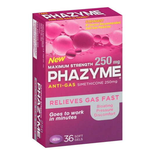 Phazyme Maximum Strength Softgels, 36 Ea