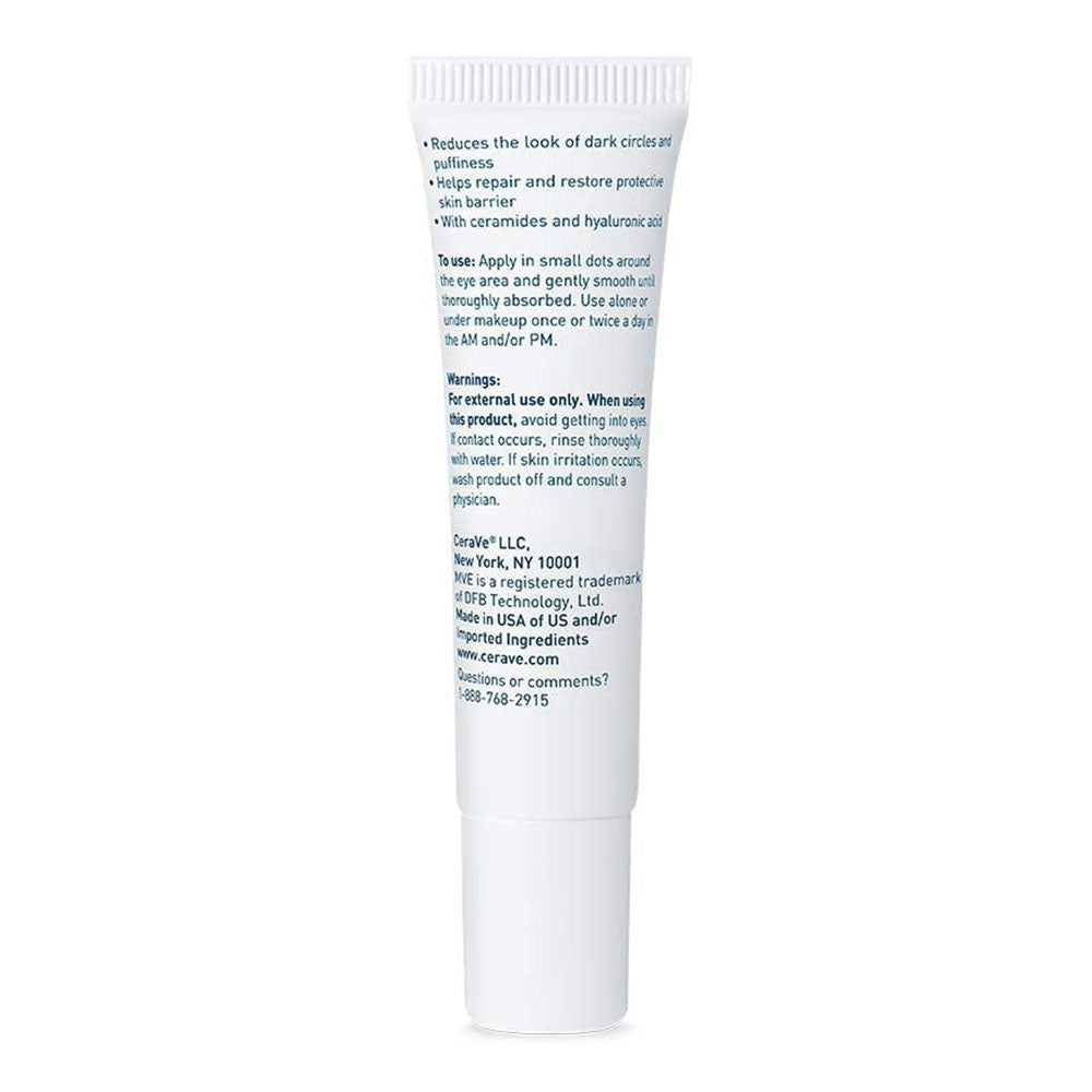 Cerave Eye Repair Cream Under Eye Cream For Dark Circles And Puffiness,0.5 Oz