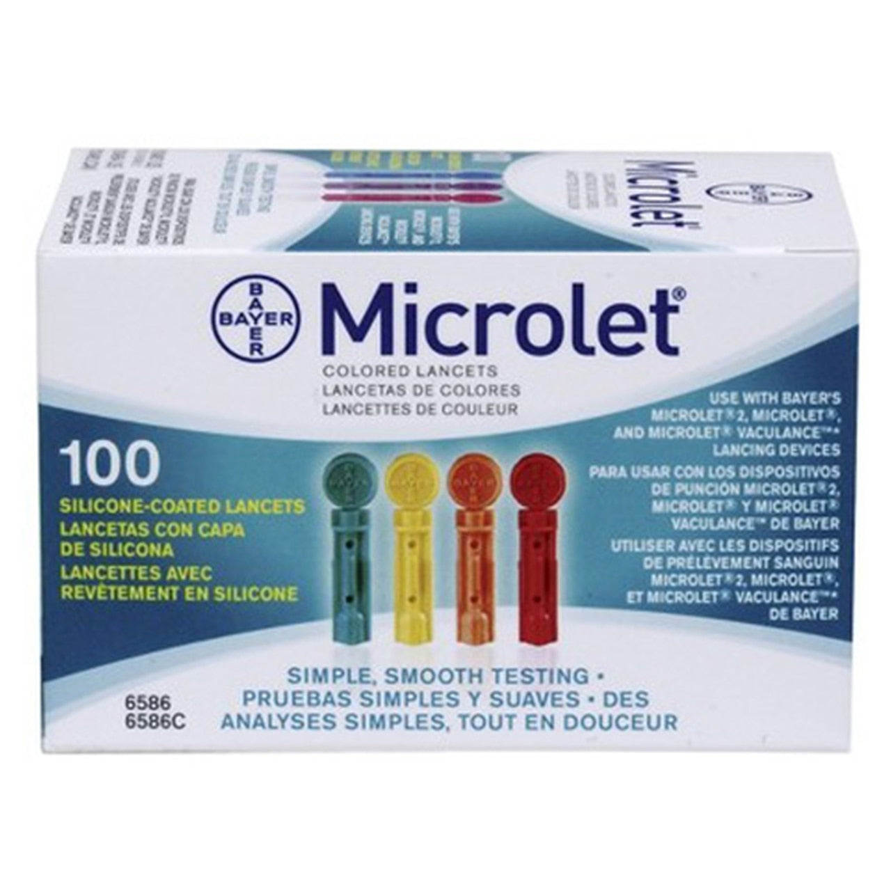 Microlet Colored Lancets 100 Each