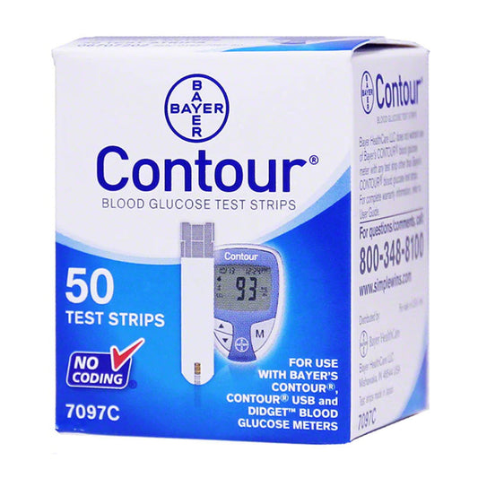 Ascensia Contour Blood Glucose Test Strips - 50 Ea
