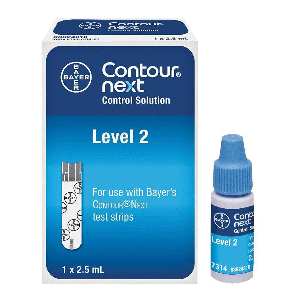 Contour Next Control Solution For Glucose Test Meter, Level 2, 2.5Ml Bottle