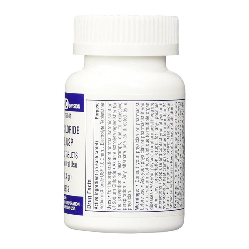 Cmc Sodium Chloride 1 Gm Usp Normal Salt Tablets - 100 Ea