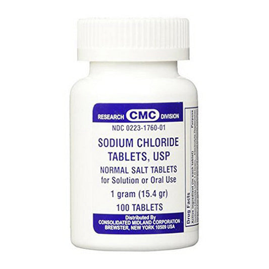 Cmc Sodium Chloride 1 Gm Usp Normal Salt Tablets - 100 Ea