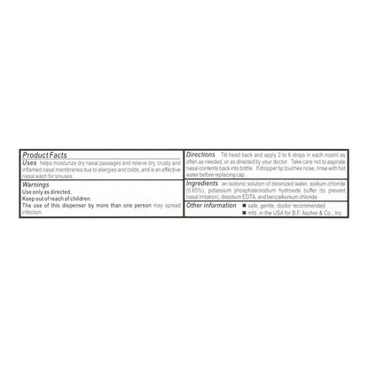 Ayr Saline Non-Medicated Nasal Drops - 1.5 Fl Oz