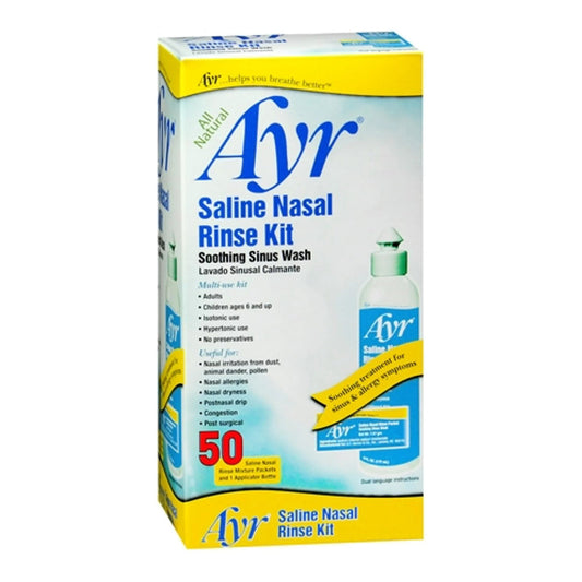 Ayr Saline Nasal Rinse Mix Packets & Applicator With Bottle - 50 Ea