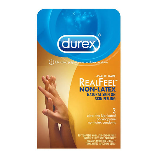 Durex Avanti Bare Realfeel Non-Latex Condom, 3 Count
