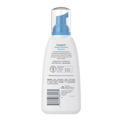 Cetaphil Gentle Foaming Cleanser, Face Wash For Sensitive And All Skin Types - 8 Oz
