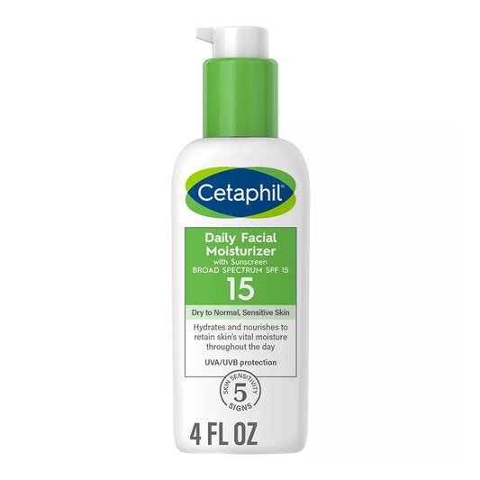 Cetaphil Daily Facial Moisturizer With Broad Spectrum Sunscreen Spf 15 - 4 Oz