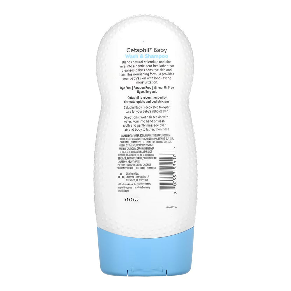 Cetaphil Baby Wash & Shampoo With Organic Calendula, 7.8 Fl Oz