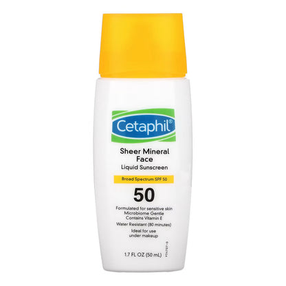 Cetaphil Sheer Mineral Liquid Face Sunscreen SPF 50 - 1.7 fl oz