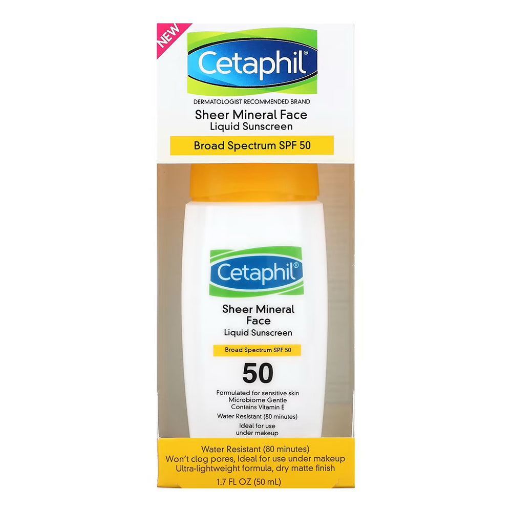 Cetaphil Sheer Mineral Liquid Face Sunscreen SPF 50 - 1.7 fl oz